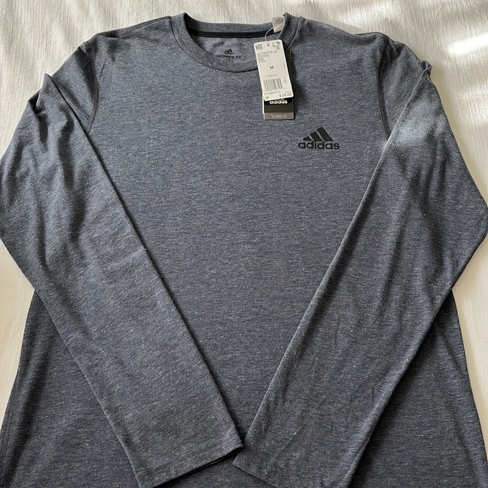 Adidas Grey/Black Long Sleeve Tee